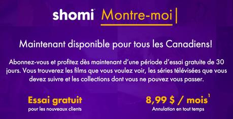 Shomi : Des bandes-annonces, mais aucune offre francophone concrète Shomi : Des bandes-annonces, mais aucune offre francophone concrète