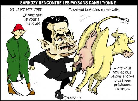 Sarkozy à l'écoute de lui-même chez les paysans
