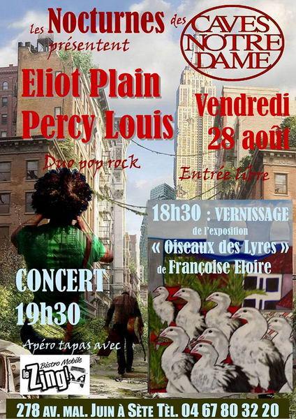 Nocturnes des Caves Notre Dame à Sète avec Eliot Plain et Percy Louis Nocturnes des Caves Notre Dame à Sète avec Eliot Plain et Percy Louis