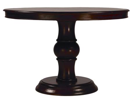 Round Dark Wood Dining Table