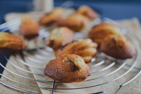 Madeleines à la noix de coco, coeur fondant au chocolat Madeleines noix de coco, coeur fondant au chocolat