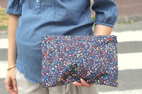 Un look simple mais féminin en Liberty et denim top-denim-short3