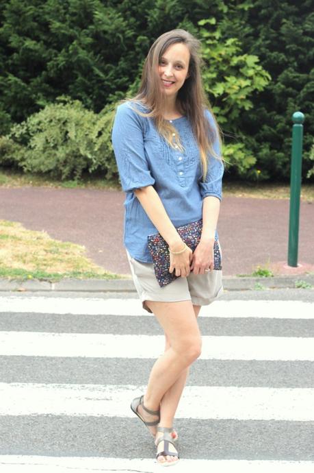 Un look simple mais féminin en Liberty et denim top-denim-short2