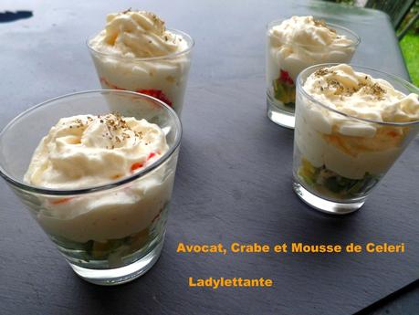 Verrines Avocat, Crabe et mousse de Celeri SAM_0247