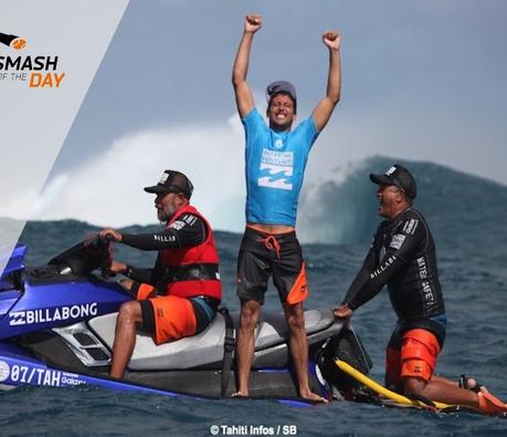 Jérémy Florès surf sur un succès à Tahiti