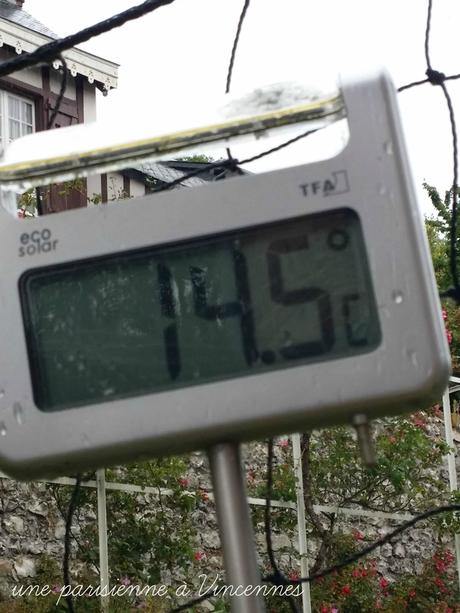 S'occuper par temps moyen thermometre-exterieur