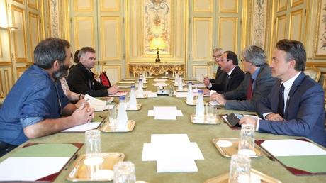 Une délégation de la Confédération paysanne, emmenée par son porte parole Laurent Pinatel, a été reçue jeudi 27 août par François Hollande.