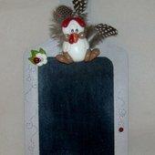 mémo avec p'tite poule en porcelaine froide mémo avec p'tite poule en porcelaine froide