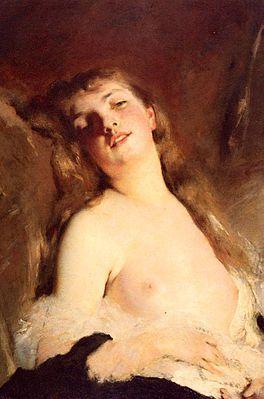 Peinture. Photographie. Modèles, muses, emprunts... Louis Bonnard, Etude de nu, 1881 - Charles Chaplin, Souvenirs, 1882
