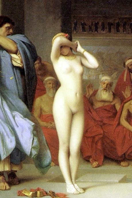 Peinture. Photographie. Modèles, muses, emprunts... Nadar, Etude de nu pour J.L.Gérôme (Marie Christine Leroux), 1860-1861 - Phryne devant l'aéropage, 1861) (détail)