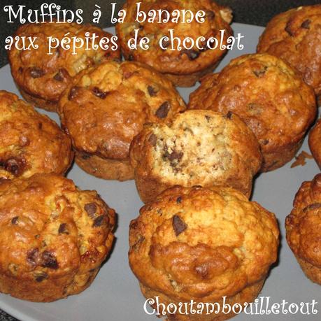 Muffins à la banane aux pépites de chocolat IMG_8045