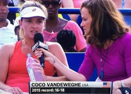 Une interview en plein match de tennis à l’US Open