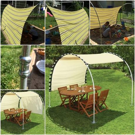 Un abri de jardin réglable : fallait y penser DIY réglable Sun suivi Canopy-extérieur