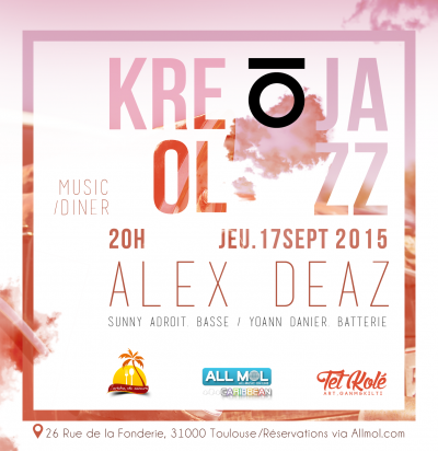 Kreol o Jazz le 17 sept avec ALex Deaz