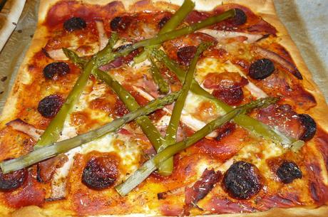 pizza asperges et chorizo pizza asperges et chorizo