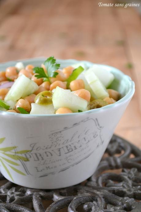 Salade de pois chiches au concombre Salade de pois chiches au concombre