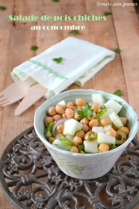 Salade de pois chiches au concombre Salade de pois chiches au concombre