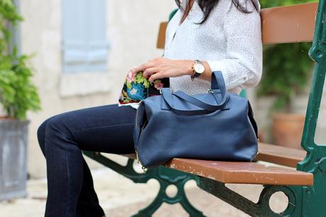 New boyfriend (1P10S) sac Fossil Preston bleu nuit