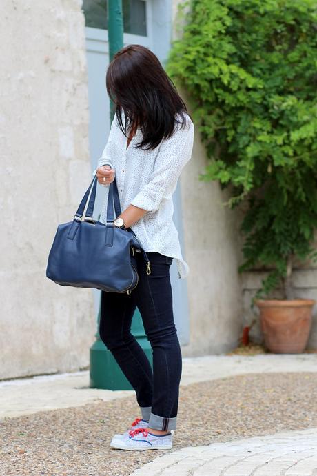 New boyfriend (1P10S) sac Fossil Preston bleu nuit