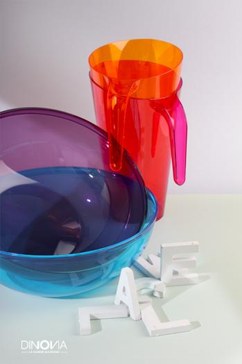 vaisselle colorée transparente vaisselle jetable pas chere