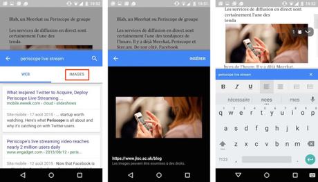 Google Docs pour Android : lancez une recherche sur Google sans quitter votre document