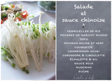 Salade et sauce chinoise maison Salade et sauce chinoise maison 2