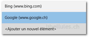 Modifier le moteur de recherche par défaut dans Microsoft Edge