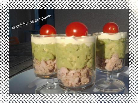 Verrines d'avocats au thon au thermomix ou sans Verrines d'avocats au thon au thermomix ou sans