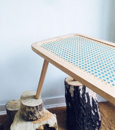 The Bench banc avec osier par Tim Defleur et Oza Design The Bench banc avec osier par Tim Defleur et Oza Design