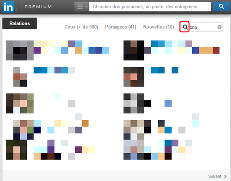 LinkedIn recherche carnet d'adresse