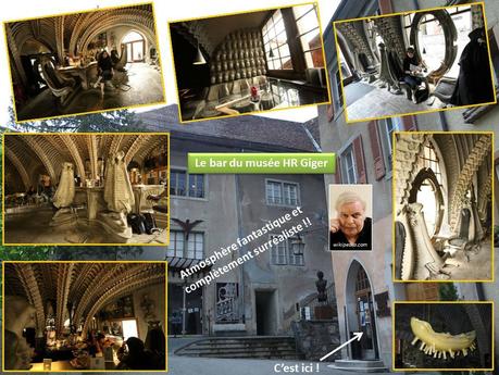 J'ai testé... Des Helvétiques atypiques = le musée et le bar HR Giger, et le tibet museum d'A.Bordier (à Gruyères, en Suisse) musee museum bar café hr giger gruyeres suisse alien