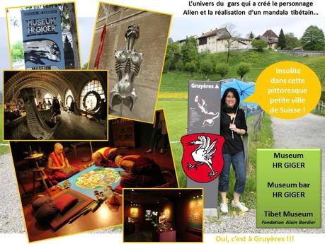 J'ai testé... Des Helvétiques atypiques = le musée et le bar HR Giger, et le tibet museum d'A.Bordier (à Gruyères, en Suisse) gruyères musée giger café bouddha tibet 1