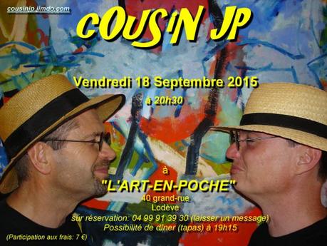 Concert de cOuSinJp à l’Art en Poche Lodève Concert de cOuSinJp à l’Art en Poche Lodève