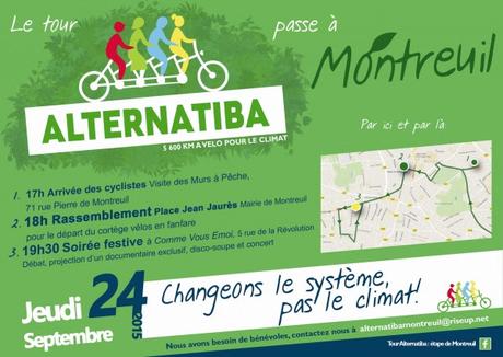 Tour Alternatiba Montreuil : ville-étape du Tour ! le 24 septembre Tour Alternatiba Montreuil : ville-étape du Tour ! le 24 septembre