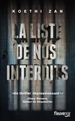 Challenge ABC Critiques 2015-2016 Couverture Au bout de la peur / La liste de nos interdits