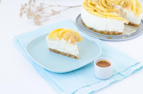 Cheesecake normand pommes et coulis caramel