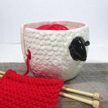 bol à laine mouton / yarn bowl sheep Sélection Etsy pour les triconautes !
