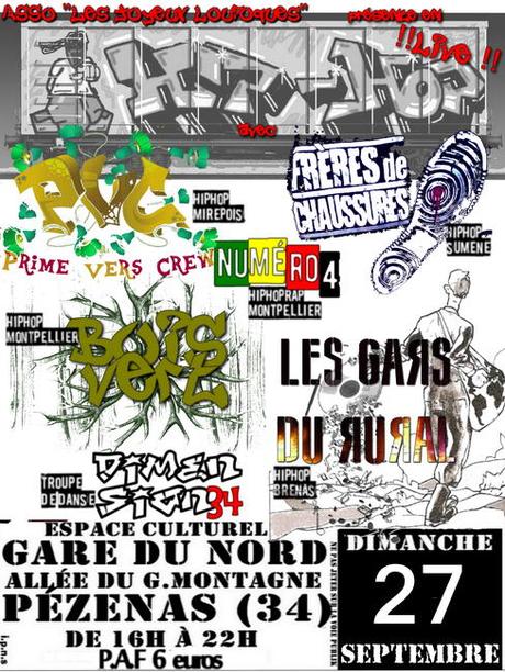 Pézenas : Après midi Hip-Hop Les Joyeux Loufoques Dimanche 27 Septembre Pézenas : Après midi Hip-Hop Les Joyeux Loufoques Dimanche 27 Septembre