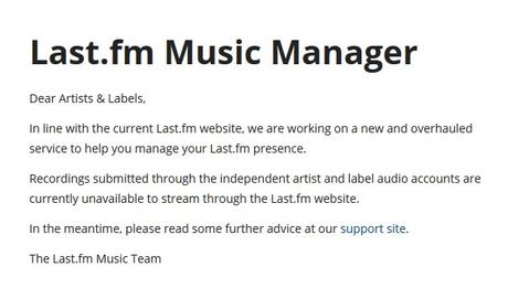 Au tour de Last.FM Last FM - 2015 - c'est fini