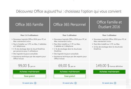 Office 2016 pour Mac et PC: la formule sans abonnement enfin disponible Office 2016 pour Mac et PC: la formule sans abonnement enfin disponible