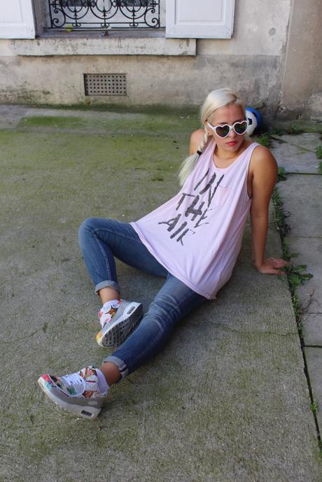 Envie #106 : Ma tenue décontractée et mes baskets fleuries tenue estivale decontractée
