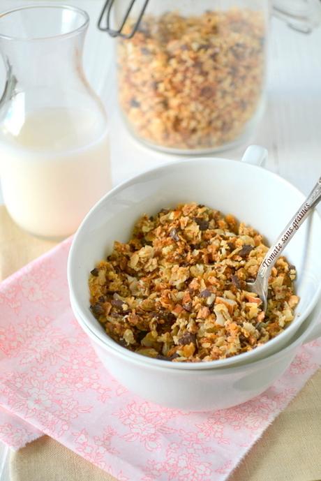 Granola sans gluten {coco-chocolat-amandes} Granola sans gluten {coco-chocolat-amandes}