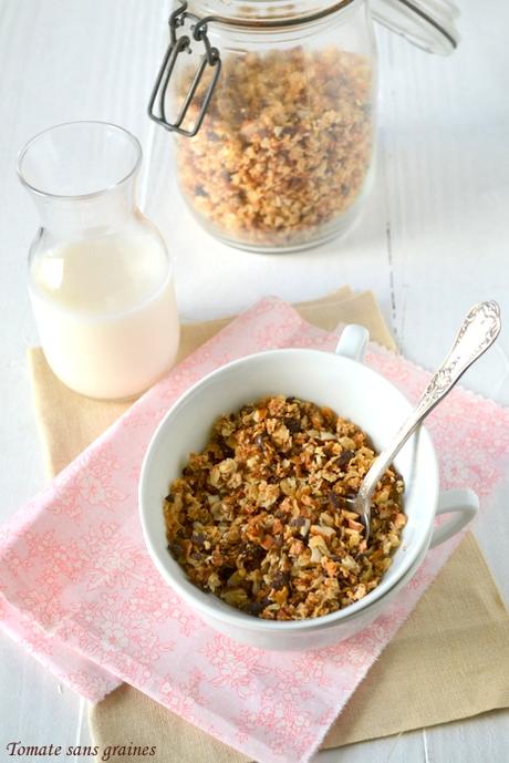 Granola sans gluten {coco-chocolat-amandes} Granola sans gluten {coco-chocolat-amandes}