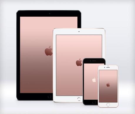 L'or rose de l'iPhone en fond d'écran
