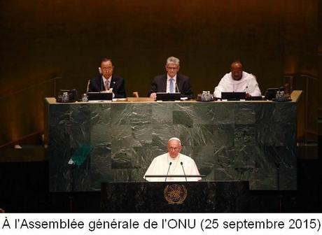 Le pape François au Congrès US et à l’ONU : protégeons la vie humaine !