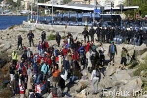 Italie : évacuation d’un camp de migrants Italie : évacuation d’un camp de migrants