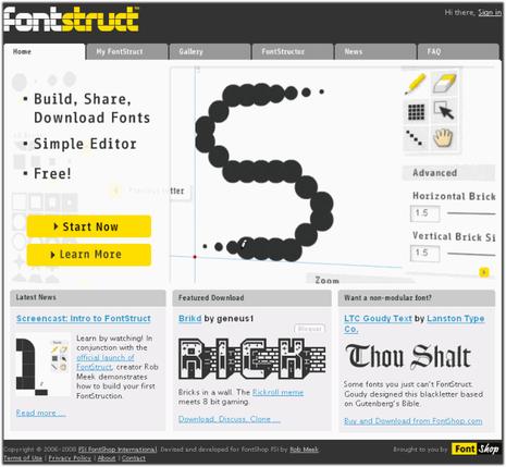 Fonstruct, créez vos polices de caractères font struct