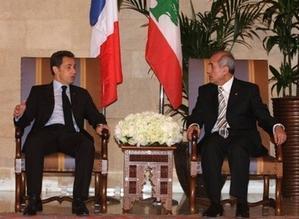 Nicolas Sarkozy et Michel Sleimane © AFP