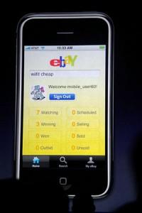 Application eBay sur l\'iPhone