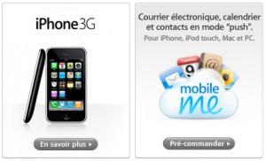 iPhone 3G et MobileMe